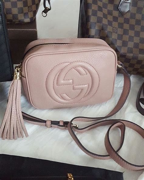 rose beige gucci disco bag|Rose Beige Leather Soho Small Disco Bag .